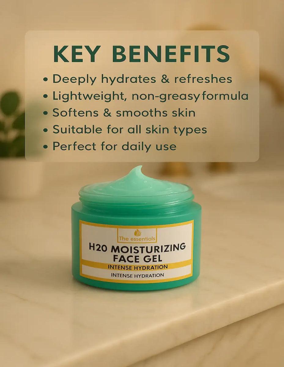 H2O Moisturizing Face Gel – 50ml | Hydrating & Acne Control Formula | Free Shipping