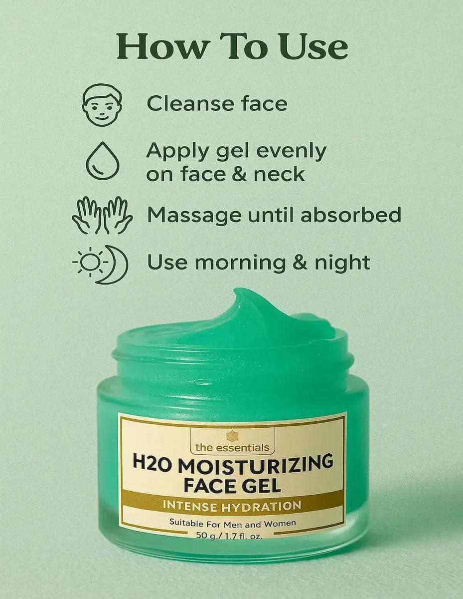 H2O Moisturizing Face Gel – 50ml | Hydrating & Acne Control Formula | Free Shipping