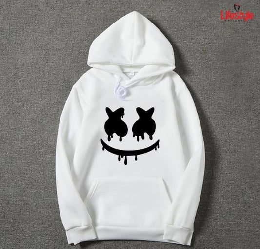 Men’s Cotton Graphic Sublimation Hoodie – White | Stylish Casual Wear | Free Shipping