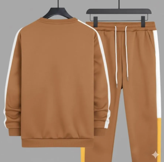 2 Pcs Men’s Dri Fit Printed Track Suit – Lightweight Sportswear Set | Free Shipping