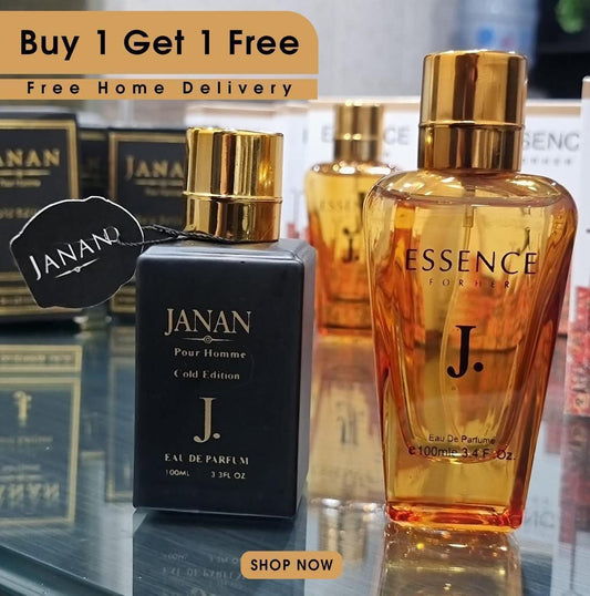 Janan & Essence Unisex Perfume Set – 2 Pcs Long Lasting Citrus Fragrance | Alcohol-Free | Free Shipping