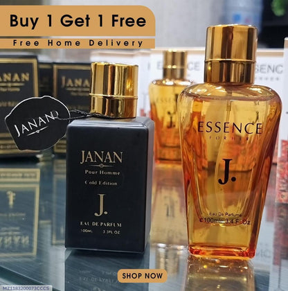 Janan & Essence Unisex Perfume Set – 2 Pcs Long Lasting Citrus Fragrance | Alcohol-Free | Free Shipping