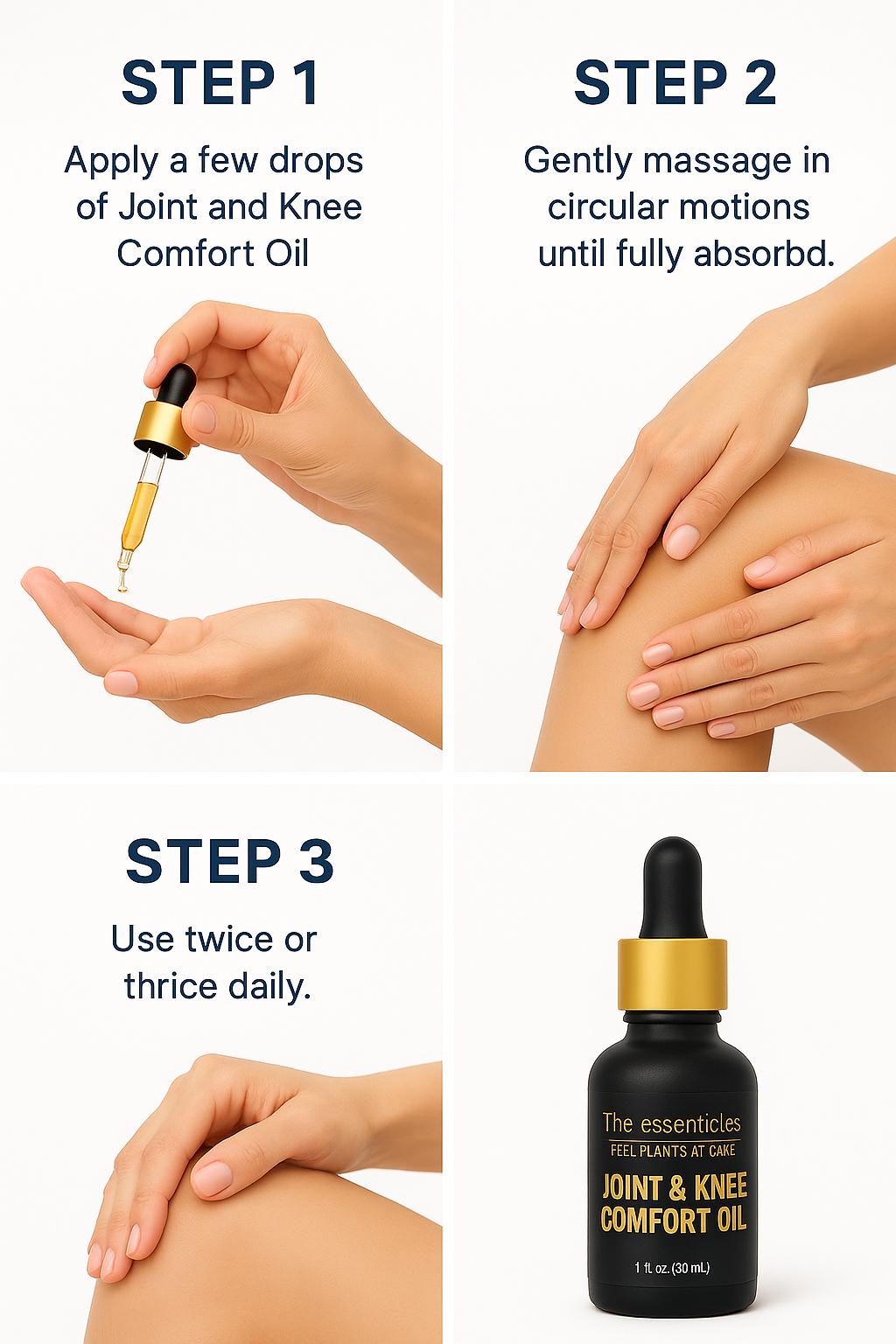 Joint & Knee Comfort Oil – 30ml | Pain Relief & Mobility Support | Free Shipping