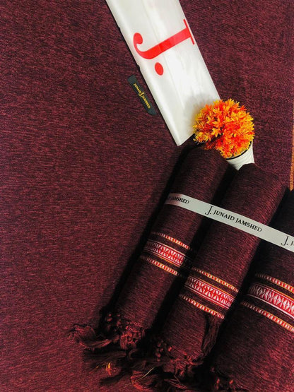 Luxurious Maroon Velvet Shawl – Plain 3 Yards Elegant Winter Wrap | Free Shipping