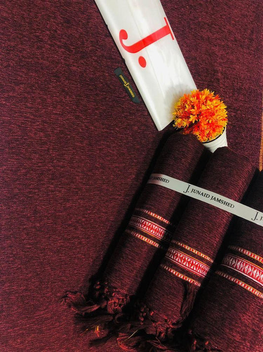 Luxurious Maroon Velvet Shawl – Plain 3 Yards Elegant Winter Wrap | Free Shipping