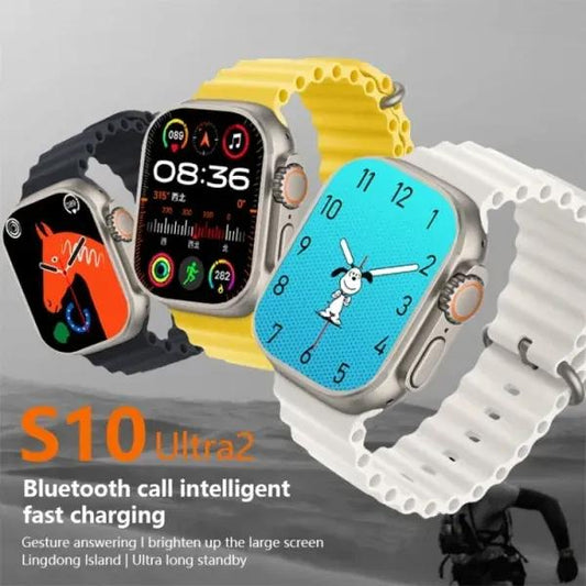 S10 Ultra 2 Smartwatch – Unisex Kids & Adults | Titanium Body | 7 Stylish Straps | Magnetic Charging | Water-Resistant | Free Shipping