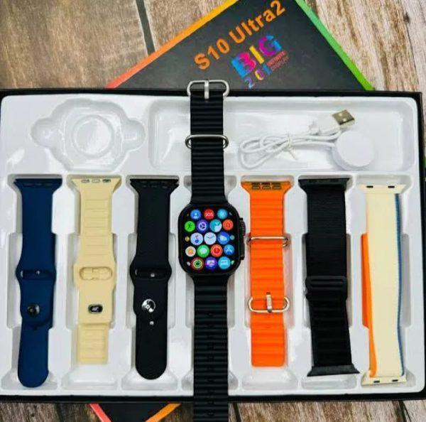 S10 Ultra 2 Smartwatch – Unisex Kids & Adults | Titanium Body | 7 Stylish Straps | Magnetic Charging | Water-Resistant | Free Shipping