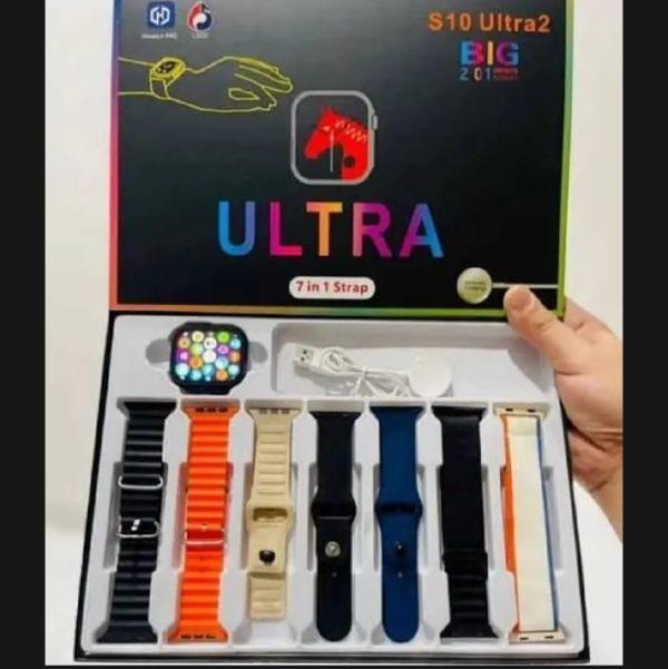 S10 Ultra 2 Smartwatch – Unisex Kids & Adults | Titanium Body | 7 Stylish Straps | Magnetic Charging | Water-Resistant | Free Shipping