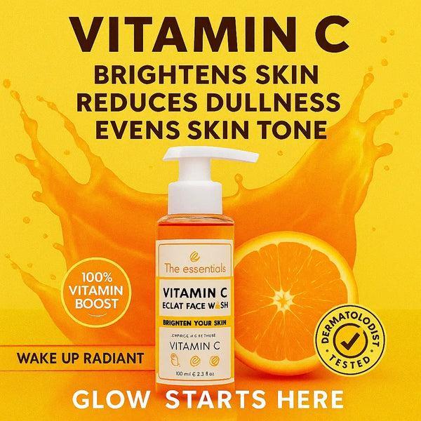 Vitamin C Éclat Brightening Cleanser – 100ml | Face Wash for Glowing Skin | Free Shipping