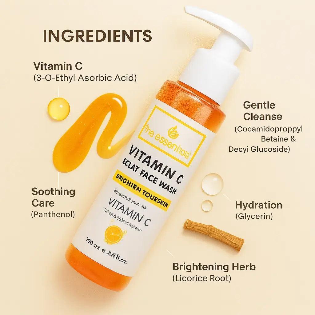 Vitamin C Éclat Brightening Cleanser – 100ml | Face Wash for Glowing Skin | Free Shipping