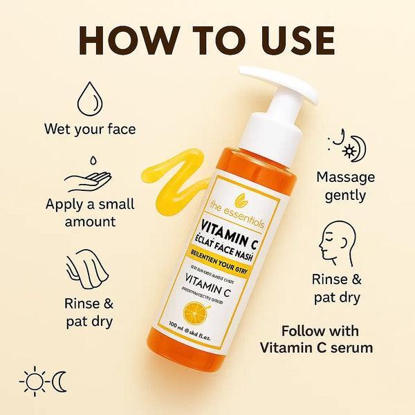 Vitamin C Éclat Brightening Cleanser – 100ml | Face Wash for Glowing Skin | Free Shipping