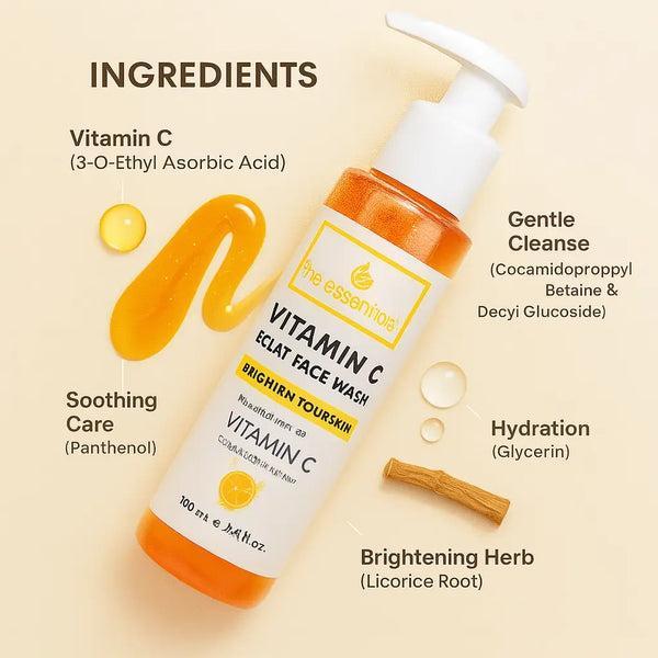 Vitamin C Éclat Brightening Cleanser – 100ml | Face Wash for Glowing Skin | Free Shipping