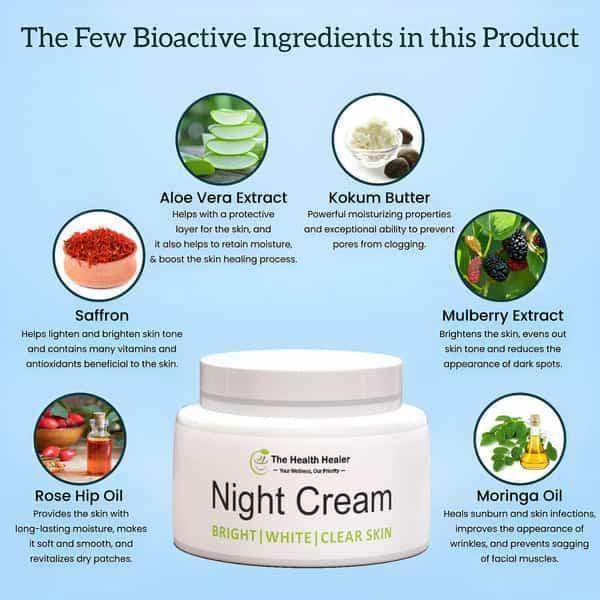 Whitening & Brightening Night Cream – Deep Repair & Glow | Free Shipping