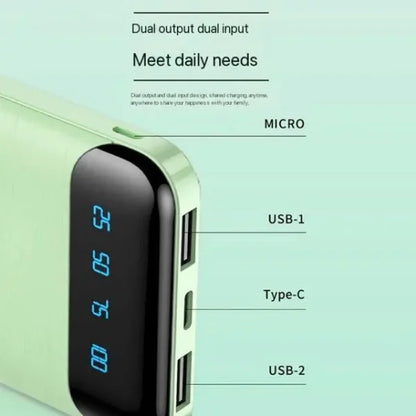 Portable Power Bank 20000mAh in Pakistan | High-Capacity with LED Display & Fast Charging (Random Color) | Free Shipping